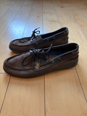 Sperry Men's Dark Brown Leather Boat Shoes